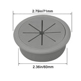 50mm 60mm Cable Grommet Desk Cord Hole Cover, Wire Outlet Port Threading Box Cover for Office Table Countertop Cable Management