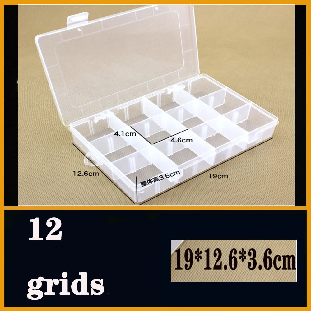 Transparent Plastic box Screw Compartment Box Jewelry Earring Display Case Container Clear Terminal Organizer Tool Storage boxes