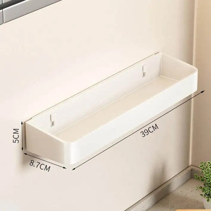Grey Wall-Mounted Kitchen Spice Rack Kitchen Storage Rack Household Multifunctional Carbon Steel Storage Box Kitchen Accessories
