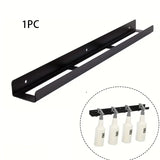 Metal Universal Detail Spray Bottle Holder | Wall-Mounted Black Iron Storage Rack with Multiple Compartments, Spray Bottles