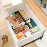 2547 Drawer separated storage box kitchen tableware small box rectangular plastic desktop cosmetics storage
