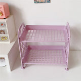 Desktop Storage Rack Multi-Layer Stationery Organizer Stand Office Home School Display Holder Rack Dormitory Desk Organizer