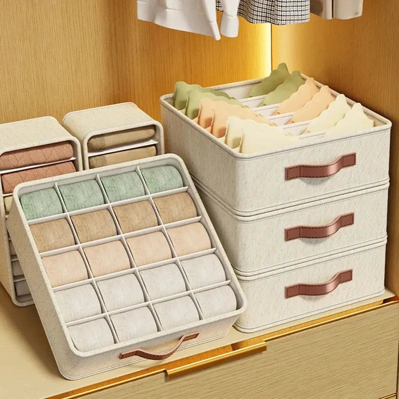 Underwear Sock Bra Storage Box Wardrobe Organizer Cabinet Drawer Dividers for Small Spaces Closet Storage Solution