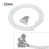 2m 8/10/16/22/28/32/42mm Cable Protector Wire Organizer Computer Cord Protective Bite Tube Clip Management Tool Spiral Winder