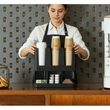 Countertop Wall-mounted Coffee Organizer Cup Condiment Storage Rack Household Bar Accessories