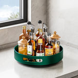 360° Rotating Kitchen Spice Rack Carbon Steel Lazy Susan Turntable Organizer for Pantry Cabinet Countertop