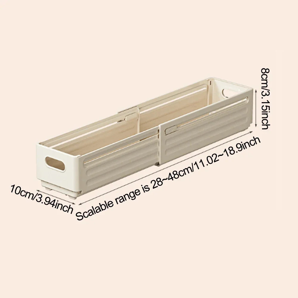 1pc-Adjustable wardrobe socks underwear storage box storage box retractable kitchen cabinet storage box drawer storage box