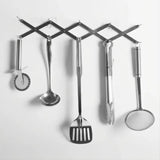 1pc Pot Lid Rack Pan Lid Organizer Retractable Foldable Stainless Steel Plate Holder Shelf Tableware Storage Kitchen Gadgets