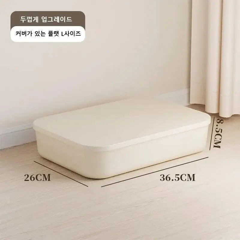 1pc/5pcs Ins Style Storage Box with Lid Dustproof Cosmetics Clothing Grocery Storage Bedroom Dormitory Storage Box Toy Storage
