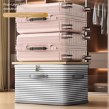 Lockable storage box, used for organizing clothes, blankets, toys in wardrobes, foldable password storage box