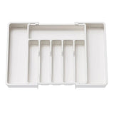 Adjustable Silverware Drawer Organizer, Flatware Utensil Tray for Kitchen Drawer, Cutlery Storage Holder for Spoons Forks Knives