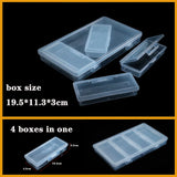 Transparent Plastic box Screw Compartment Box Jewelry Earring Display Case Container Clear Terminal Organizer Tool Storage boxes
