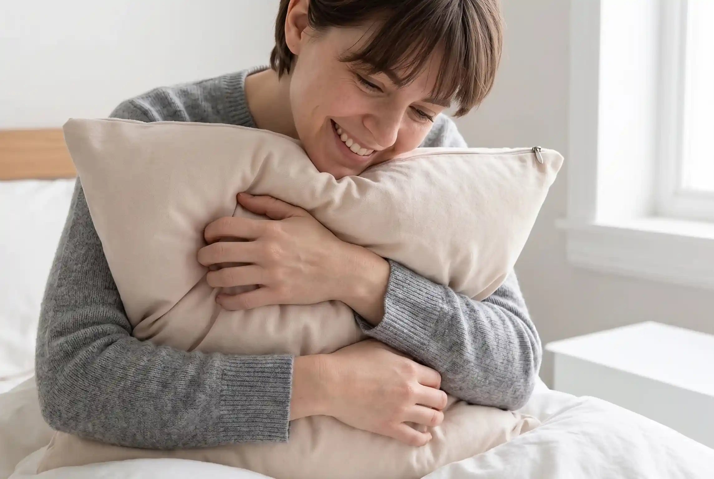 Shredded Latex Pillow for Sleeping - Adjustable Height, 100% Natural Latex Fill with Washable Cover