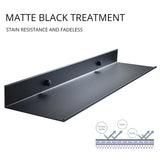 Matt Black Wall Shelf 30-50cm Modern Bathroom Accessories Kitchen Shower Bath Storage Rack Wholesale Promotion
