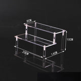 Acrylic Riser Display Stand Perfume Organizer Shelves for Amiibo Funko Figures Toys Cupcake Desserts Collection Cosmetic Jewelry