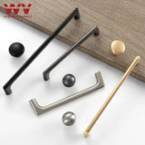 WV Cupboard Handles Kitchen Cabinet Storage Brass Gold Cabinet Door Handles Drawer Knobs Pulls Kitchen Furniture Handle Hardware