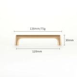 WV Cupboard Handles Kitchen Cabinet Storage Brass Gold Cabinet Door Handles Drawer Knobs Pulls Kitchen Furniture Handle Hardware