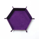 Hexagonal felt dice tray foldable storage box game tray desktop storage box jewelry tray