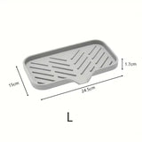 Silicone Faucet Pad Sink Tray Soap Sponge Storage Rack Soap Tray Kitchen Storage Rack Sponge Drainage Pad Soap Dispenser Kitchen