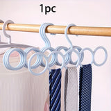 1pc/3pcs/5pcs Five-Ring Storage Hanger, Multifunctional Clothes Scarves , Save Space Closet Organizer For Home And Dorm