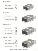 Underbed Storage Bag, Extra Large Waterproof Organizer for Clothes, Blankets, Seasonal Items - Foldable Wardrobe Box with Zipper