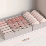 3pcs Space Saving Underwear Organizer Multi-Compartment Drawer for Bras, Panties Socks Closet, Bedroom Storage Boxes