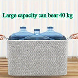 1PC Large Foldable Storage Box with Lid, Heavy-Duty Collapsible Non-Woven Fabric Chest for Under Bed, Wardrobe & Moving