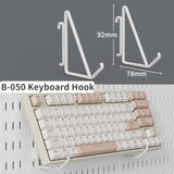 Desktop pegboard storage kit: Stand-up clip - on panels, perfect for home office and study storage.