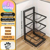 Adjustable Pot Rack Organizer, Kitchen Stainless Steel Pot Storage Rack ,Multi-Layer Household Pot and Pan Organzier for Kitchen