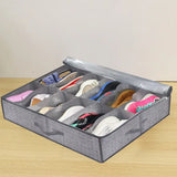 Under Bed Shoe Storage Organizer for Closet Fits Underbed Shoe Containers Boxes Organizador with Clear Cover