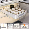 Pull Out Storage Tray Kitchen Sliding Cabinet Shelf with Slide Rails Drawer Spice Rack Bowl Dish Shelf Pantry Kitchen Organizer