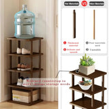 Vertical Shoe Rack - Tall Narrow Shoe Rack Organizer for Small Spaces5 Tier Bamboo Shoen Shelf for Entryway Closet Corner Doorw