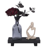 Small Wood Tray Display Stand Farmhouse Bathroom Decor Wooden Soap Pedestal Riser Kitchen Dish Holder for Vanity Counter Sink