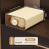 Transparent Drawer Organizer with Aromatherapy Handle – Stackable Divided Box for Socks, Underwear, and Lingerie Storage