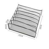 1-2PC 6/7/11 Grids Closet Organizer for Socks Home Separated Underwear Storage Box Jeans Bra Organizer Foldable Drawer Organizer