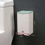 Wall-Mounted Bathroom Organizer - Flip-Top Storage Box for Feminine Care & Cotton Swabs, Water-Resistant Plastic Cabinet