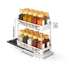 Large Capacity Seasoning Spcie Jar Racks Pull-out 2 Layers Plastic Storage Rack Multi-purpose Kitchen Organizer Cabinet Shelf