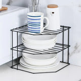 Kitchen Seasoning Corner Rack Pot Dish Food Sundries Organizer Rack Non Punching Portable Storage Table Kitchen Bathroom Holder