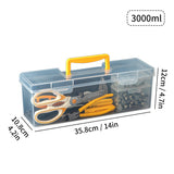 WORTHBUY Multifunctional Tool Organizer Transparent Tool Storage Case With Handle Tools Dustproof Storage Box Large Capacity