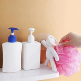 1PC 2PCS Self-adhesive Tape Buckle Holder Bathroom Shampoo Storage Racks Plastic Shelf Storage Organization Shelves Support