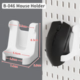 Desktop pegboard storage kit: Stand-up clip - on panels, perfect for home office and study storage.