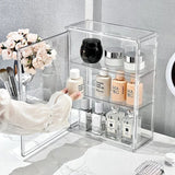 Transparent Acrylic Makeup Organizer Dustproof Storage Box Perfume Skincare Display Case Blind Box Figurine Organizer Shelf