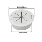 50mm 60mm Cable Grommet Desk Cord Hole Cover, Wire Outlet Port Threading Box Cover for Office Table Countertop Cable Management