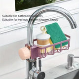Kitchen Sink Storage Shelf Non-Perforated Faucet Rack for Dishwashing Sponge Brush Creative Drain Rack Hot Selling