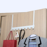 Punch-free Door Behind Wrought Iron Hook Clothes Coat Towel Rack Home Bathroom Finishing Rack Kitchen Accessories Rack