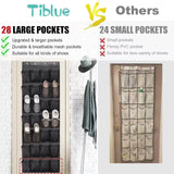 14/24/40 Grids Over The Door Shoe RackMesh Pockets Hanging Shoe Organizer For Closet Hanging Shoe Rack Holder