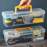 WORTHBUY Multifunctional Tool Organizer Transparent Tool Storage Case With Handle Tools Dustproof Storage Box Large Capacity