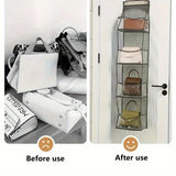 4/6 Layer Hanging Organizer Behind The Door Storage Bags For Clothes Miscellaneous Closet Bedroom Dorm Storage Hanger Rack