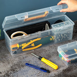 WORTHBUY Multifunctional Tool Organizer Transparent Tool Storage Case With Handle Tools Dustproof Storage Box Large Capacity