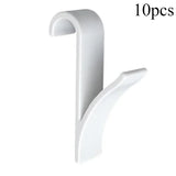 Kitchen Bathroom Hanger Clips Storage Racks White Clear Hanger Heated Towel Radiator Rail Clothes Scarf Hanger Hooks Holder